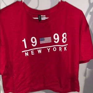 Forever 21 Slightly Cropped Red Shirt